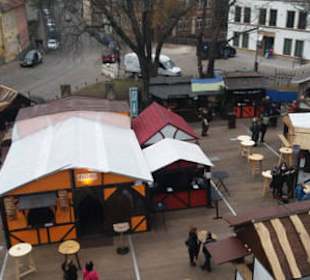 Weihnachtsmarkt Erfurt von der Domplatte