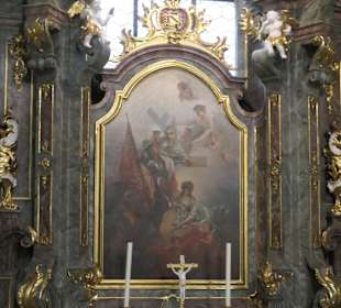 Die Alexanderkirche von Rastatt auf dem Marktplatz