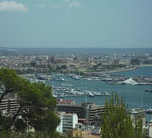 Blick von Schloss Bellver nach Palma