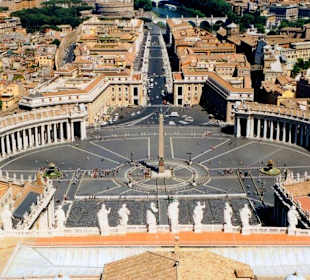 Der Petersplatz von oben