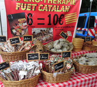 Rundgang über den Wochenmarkt von Argelès-Plage 