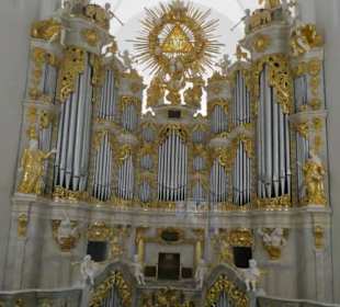 Elisabethkirche: Modell der zerstörten Orgel