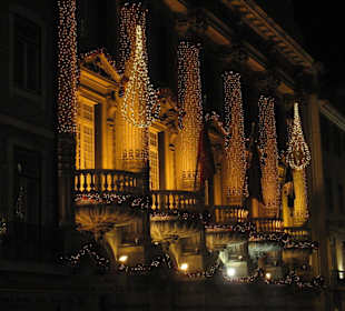Weihnachtsbeleuchtung in Lissabon