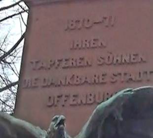 Gefallenendenkmal auf dem Marktplatz Offenburg