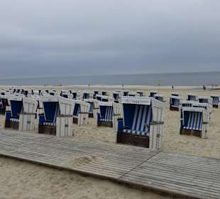 Sylt - Strand von Westerland (Blick von Promenade)