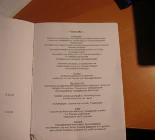 Galabuffetkarte Steigenberger Hotel Bad Neuenahr