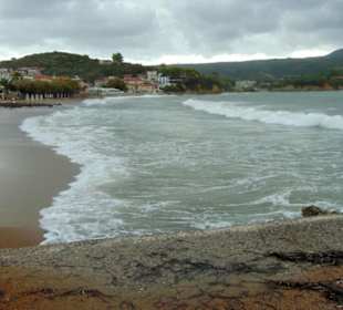 Ortsstrand nach Durchzug einer Gewitterfront