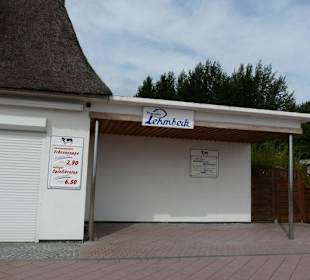 Shops and Restaurants at Sea Front in Dahme