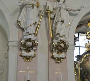 Die Alexanderkirche von Rastatt auf dem Marktplatz