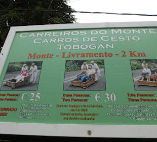 Preistafel für das Vergnügen