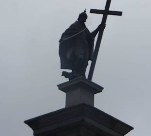 Sigismund  auf der 22 Meter hohen Säule