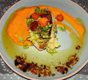 Saint-Petersfisch mit Püree im L'Aoutée