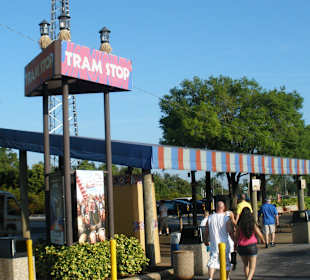 Haltestelle für Bimmelbahn