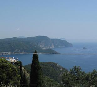 Blick von La Veranda aufs Meer und die Küste