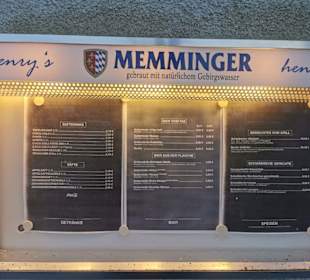Speisekarte außen
