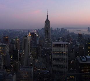 Sunset vom Rockefeller Center über Manhattan