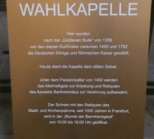 Im Kaiserdom St. Bartholomäus in Frankfurt