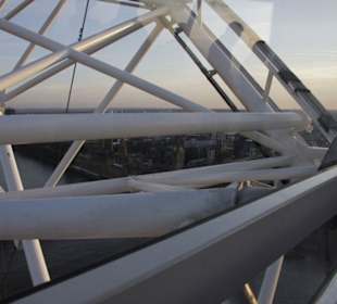 Ausblick durch die London Eye Konstruktion