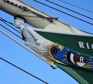 Gallionsfigur am Bug der Rickmer Rickmers