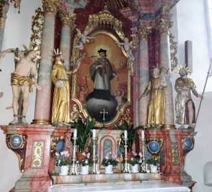 Seitenaltar in der Wallfahrtskirche Maria Glosberg