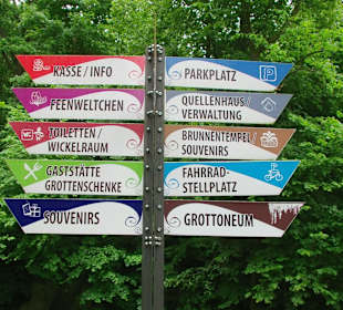 Hinwei-Schilder Feen-Grotten