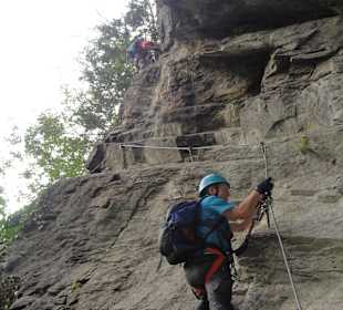 Im oberen Teil der 'Pfeilspitzwand'