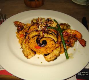 Reis mit Meeresfrüchten