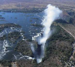 Flug über die Victoriafälle