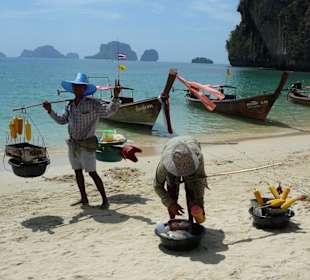 Verkäufer am Strand;