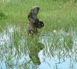 Skulptur im Reisfeld, Lake Bratan