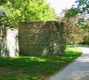 Entlang der Mauer unten durch die Wallanlage