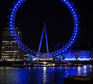 London Eye bei Nacht