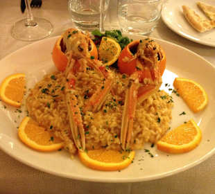 Risotto mit Orangensauce