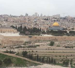 Blick vom Ölberg auf Alt-Jerusalem