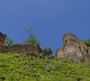Widok na zamek z zewnątrz