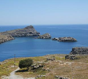 Blick auf die Bucht von Lindos