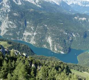 Blick vom Jenner-Gipfelkreuz zum Königssee