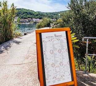 MenüKarte Restaurant Baroni Dalmatien Mali Iz