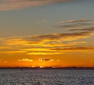 Sonnenuntergang vom Boot