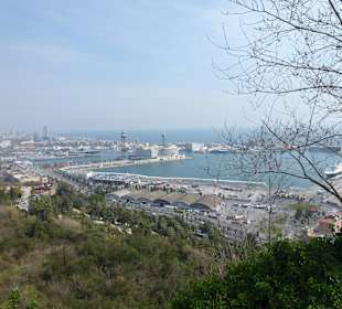 Blick in den Hafen von Barcelona