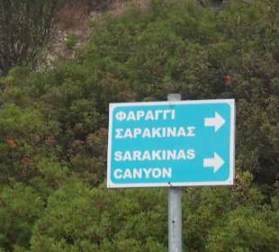 Sarakinas Canyon Kreta Südküste bei Mirtos