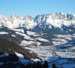 Skigebiet Kitzbühel - Blick auf den Wilden Kaiser