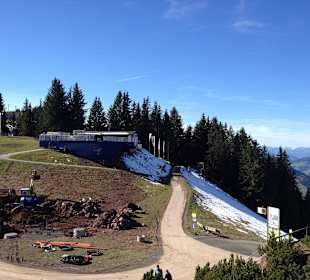 Blick zum Starthäuschen