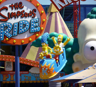 3D-Achterbahnfahrt in Krustyland