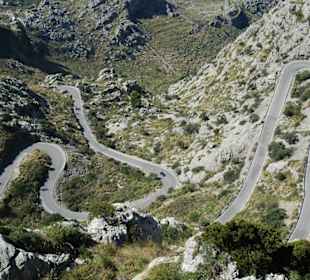 Ausblick auf die Strasse nach Sa Calobra