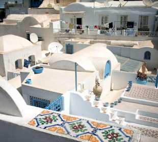 Auf dem Dach des Besichtigungshauses