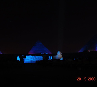 Licht- und Lasershow in Gizeh