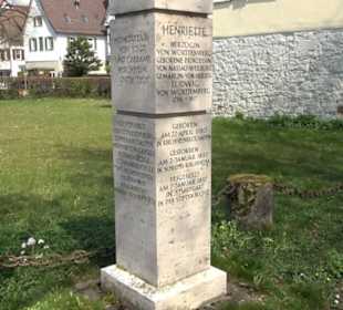 Stele Henriette Herzogin von Württemberg