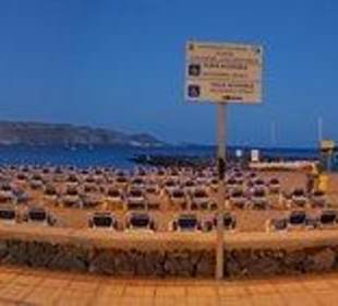 Strand de las Vistas, Abends