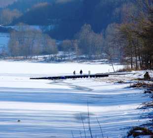 Der Stausee im Winter ein Traum